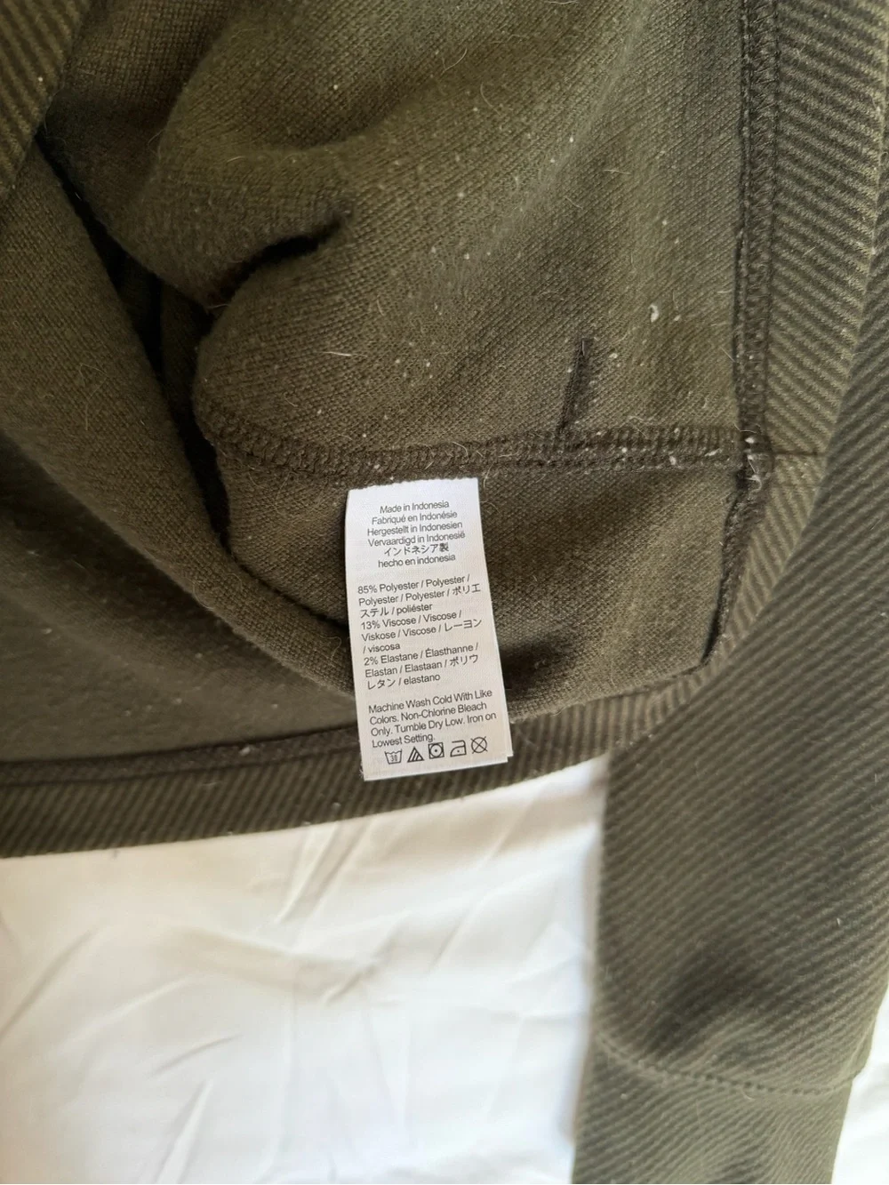 J. Crew Olive Ribbed Hooded Pullover